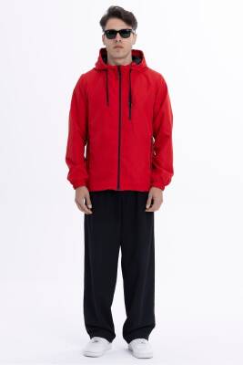 D1fference İçi Astarlı Cepli Kapüşonlu Jel Elyaflı Su ve Rügar Geçirmez Erkek Yağmurluk - 40