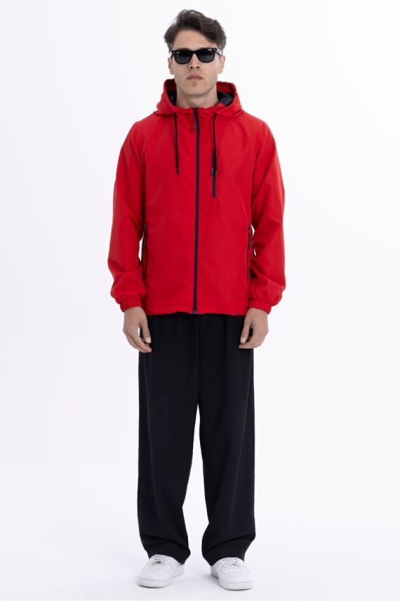 D1fference İçi Astarlı Cepli Kapüşonlu Jel Elyaflı Su ve Rügar Geçirmez Erkek Yağmurluk - 40