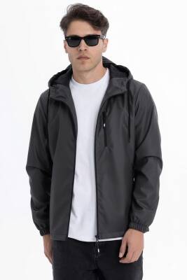 D1fference İçi Astarlı Cepli Kapüşonlu Jel Elyaflı Su ve Rügar Geçirmez Erkek Yağmurluk - 44