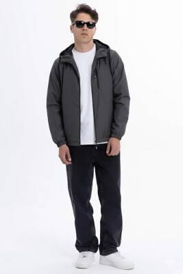 D1fference İçi Astarlı Cepli Kapüşonlu Jel Elyaflı Su ve Rügar Geçirmez Erkek Yağmurluk - 45