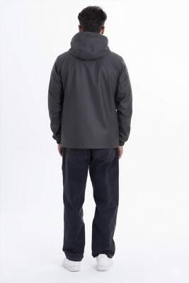 D1fference İçi Astarlı Cepli Kapüşonlu Jel Elyaflı Su ve Rügar Geçirmez Erkek Yağmurluk - 48