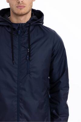 D1fference İçi Astarlı Cepli Kapüşonlu Jel Elyaflı Su ve Rügar Geçirmez Erkek Yağmurluk - 12