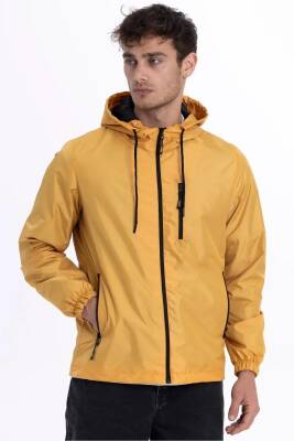 D1fference İçi Astarlı Cepli Kapüşonlu Jel Elyaflı Su ve Rügar Geçirmez Erkek Yağmurluk - 15