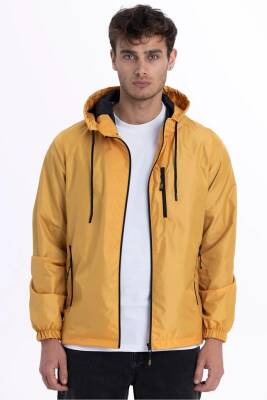 D1fference İçi Astarlı Cepli Kapüşonlu Jel Elyaflı Su ve Rügar Geçirmez Erkek Yağmurluk - 17