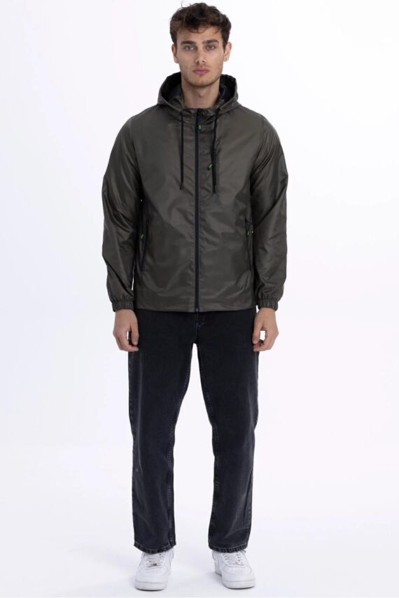 D1fference İçi Astarlı Cepli Kapüşonlu Jel Elyaflı Su ve Rügar Geçirmez Erkek Yağmurluk - 31