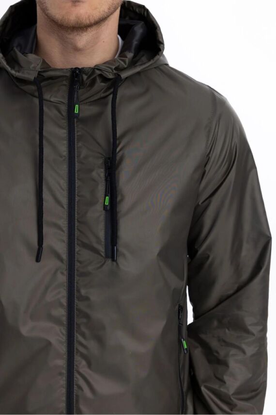 D1fference İçi Astarlı Cepli Kapüşonlu Jel Elyaflı Su ve Rügar Geçirmez Erkek Yağmurluk - 33