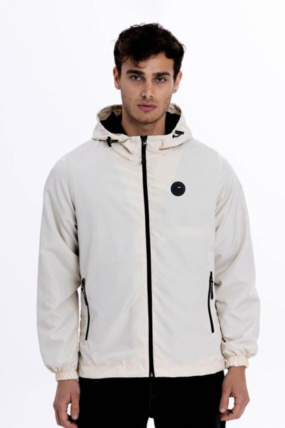 D1fference İçi Astarlı Cepli Kapüşonlu Jel Elyaflı Su ve Rügar Geçirmez Erkek Yağmurluk - 1