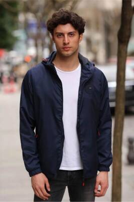 D1fference İçi Astarlı Cepli Kapüşonlu Jel Elyaflı Su ve Rügar Geçirmez Erkek Yağmurluk - 13