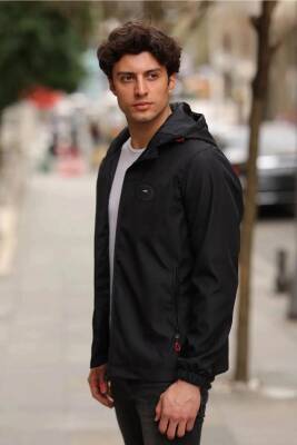 D1fference İçi Astarlı Cepli Kapüşonlu Jel Elyaflı Su ve Rügar Geçirmez Erkek Yağmurluk - 20