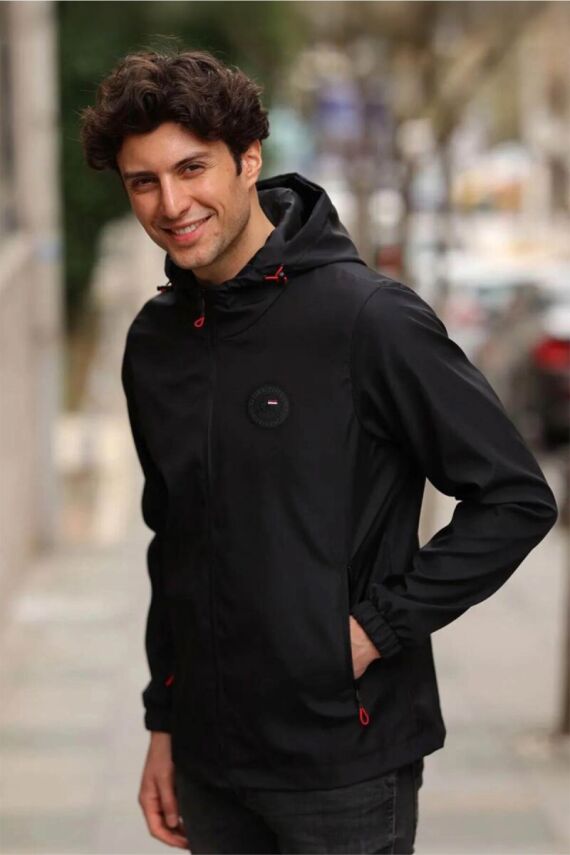 D1fference İçi Astarlı Cepli Kapüşonlu Jel Elyaflı Su ve Rügar Geçirmez Erkek Yağmurluk - 18