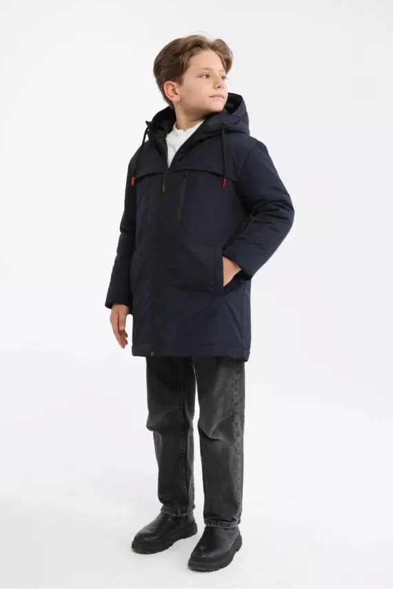 D1fference İçi Astarlı Cepli Kapüşonlu Jel Elyaflı Su ve Rügar Geçirmez Erkek Çocuk Kışlık Mont - 5