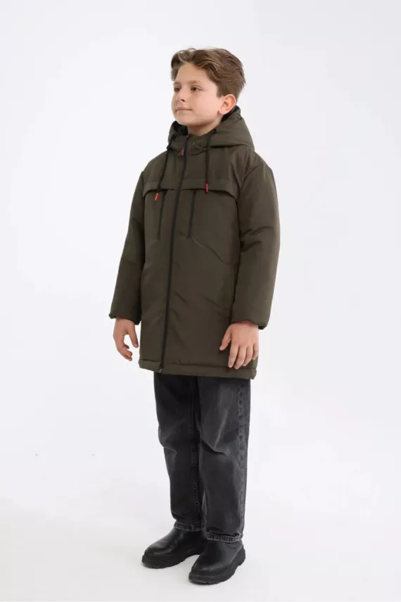 D1fference İçi Astarlı Cepli Kapüşonlu Jel Elyaflı Su ve Rügar Geçirmez Erkek Çocuk Kışlık Mont - 11