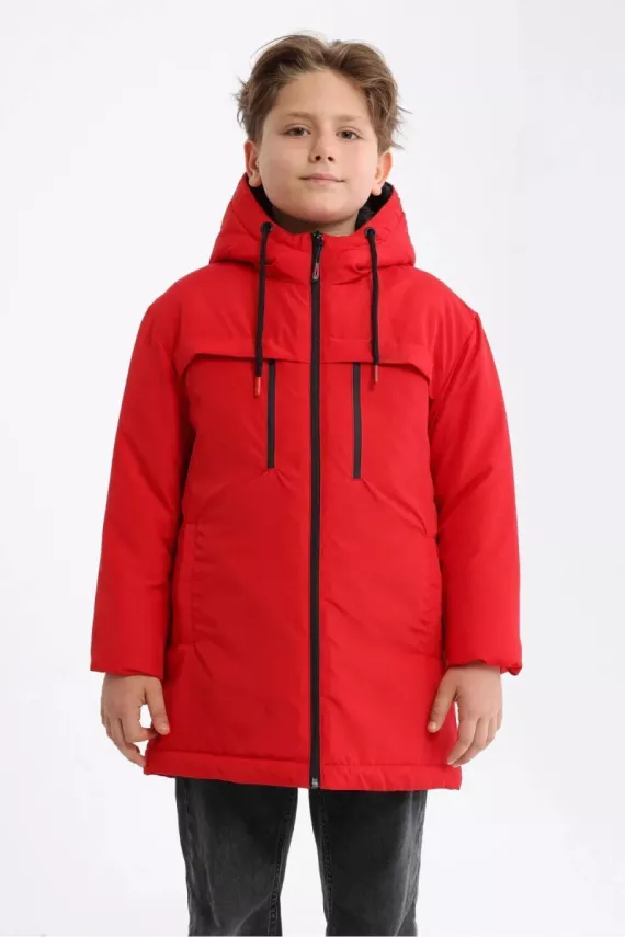 D1fference İçi Astarlı Cepli Kapüşonlu Jel Elyaflı Su ve Rügar Geçirmez Erkek Çocuk Kışlık Mont - 13