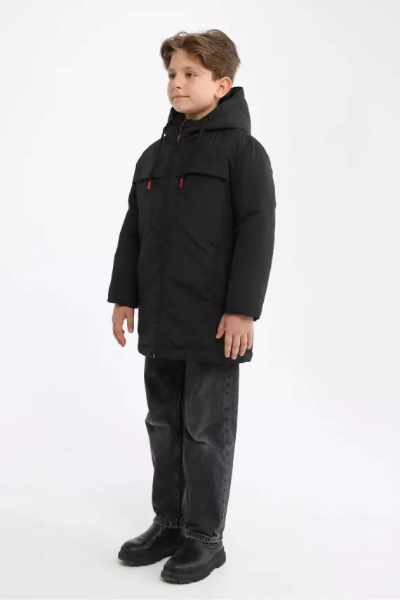 D1fference İçi Astarlı Cepli Kapüşonlu Jel Elyaflı Su ve Rügar Geçirmez Erkek Çocuk Kışlık Mont - 18