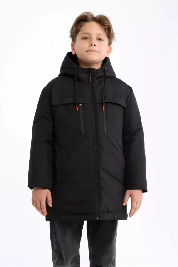 D1fference İçi Astarlı Cepli Kapüşonlu Jel Elyaflı Su ve Rügar Geçirmez Erkek Çocuk Kışlık Mont - 17