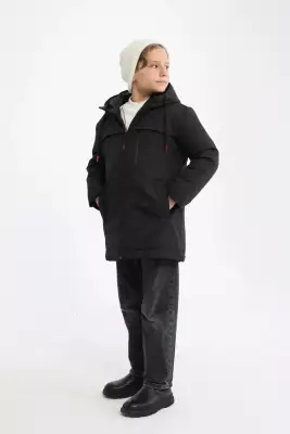 D1fference İçi Astarlı Cepli Kapüşonlu Jel Elyaflı Su ve Rügar Geçirmez Erkek Çocuk Kışlık Mont - 21