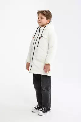 D1fference İçi Astarlı Cepli Kapüşonlu Jel Elyaflı Su ve Rügar Geçirmez Erkek Çocuk Kışlık Mont - 27