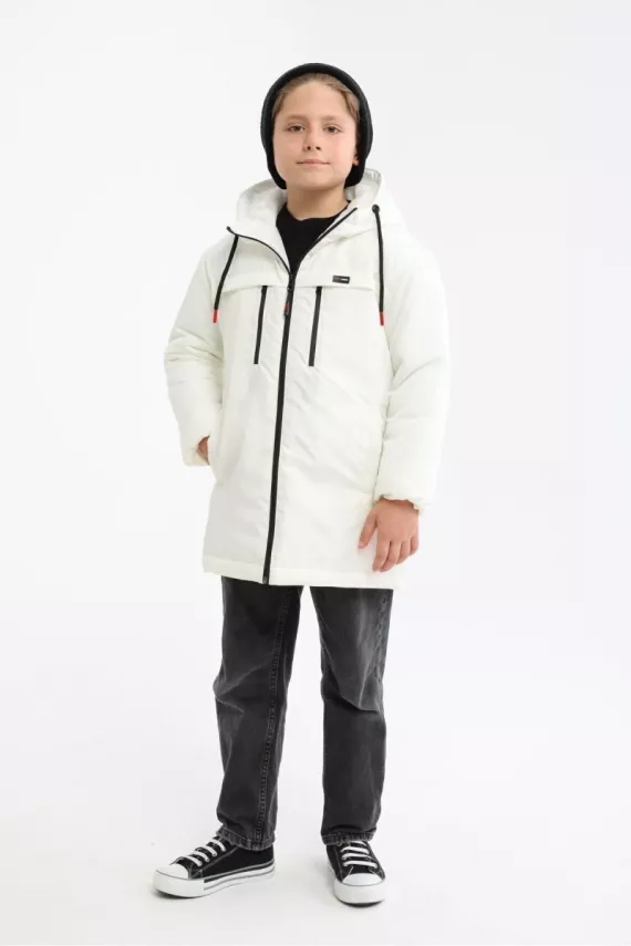 D1fference İçi Astarlı Cepli Kapüşonlu Jel Elyaflı Su ve Rügar Geçirmez Erkek Çocuk Kışlık Mont - 26