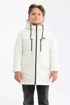 D1fference İçi Astarlı Cepli Kapüşonlu Jel Elyaflı Su ve Rügar Geçirmez Erkek Çocuk Kışlık Mont - 23