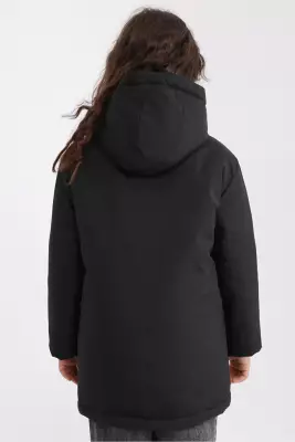 D1fference İçi Astarlı Cepli Kapüşonlu Jel Elyaflı Su ve Rügar Geçirmez Kız Çocuk Kışlık Mont - 25