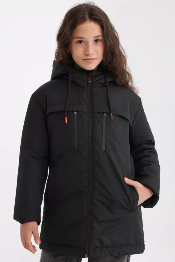 D1fference İçi Astarlı Cepli Kapüşonlu Jel Elyaflı Su ve Rügar Geçirmez Kız Çocuk Kışlık Mont - 21