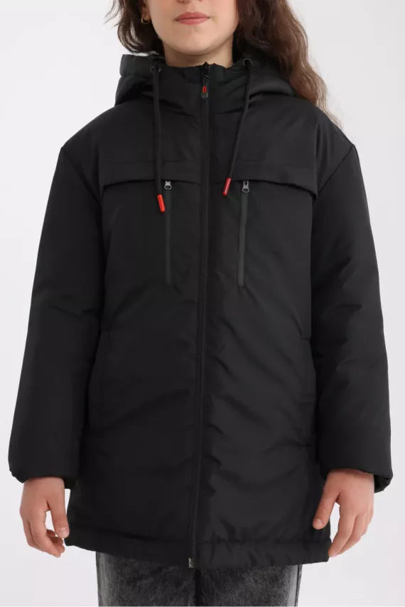 D1fference İçi Astarlı Cepli Kapüşonlu Jel Elyaflı Su ve Rügar Geçirmez Kız Çocuk Kışlık Mont - 23