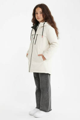 D1fference İçi Astarlı Cepli Kapüşonlu Jel Elyaflı Su ve Rügar Geçirmez Kız Çocuk Kışlık Mont - 29