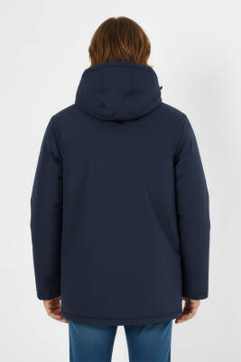 D1fference İçi Kürklü Cepli Kapüşonlu Jel Elyaflı Su ve Rügar Geçirmez Erkek Kışlık Mont - 10