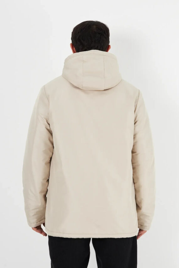 D1fference İçi Kürklü Cepli Kapüşonlu Jel Elyaflı Su ve Rügar Geçirmez Erkek Kışlık Mont - 22