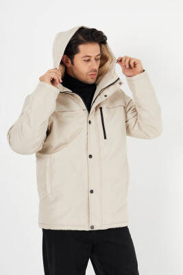 D1fference İçi Kürklü Cepli Kapüşonlu Jel Elyaflı Su ve Rügar Geçirmez Erkek Kışlık Mont - 20