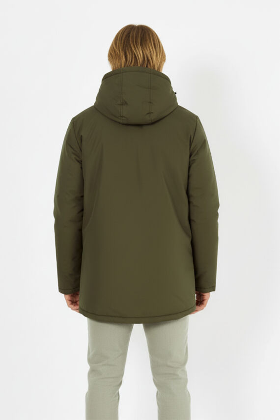 İçi Kürklü Su ve Rüzgar Geçirmez Cepli Kapüşonlu Erkek Mont - 20