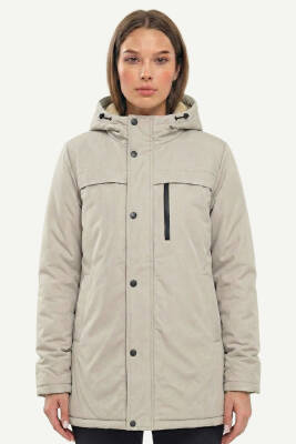 D1fference İçi Kürklü Cepli Kapüşonlu Jel Elyaflı Su ve Rügar Geçirmez Kadın Kışlık Mont - 22