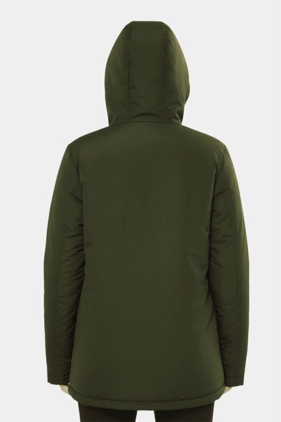 D1fference İçi Kürklü Cepli Kapüşonlu Jel Elyaflı Su ve Rügar Geçirmez Kadın Kışlık Mont - 5