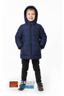 İçi Kürklü Su ve Rüzgar Geçirmez Erkek Çocuk Mont - 15