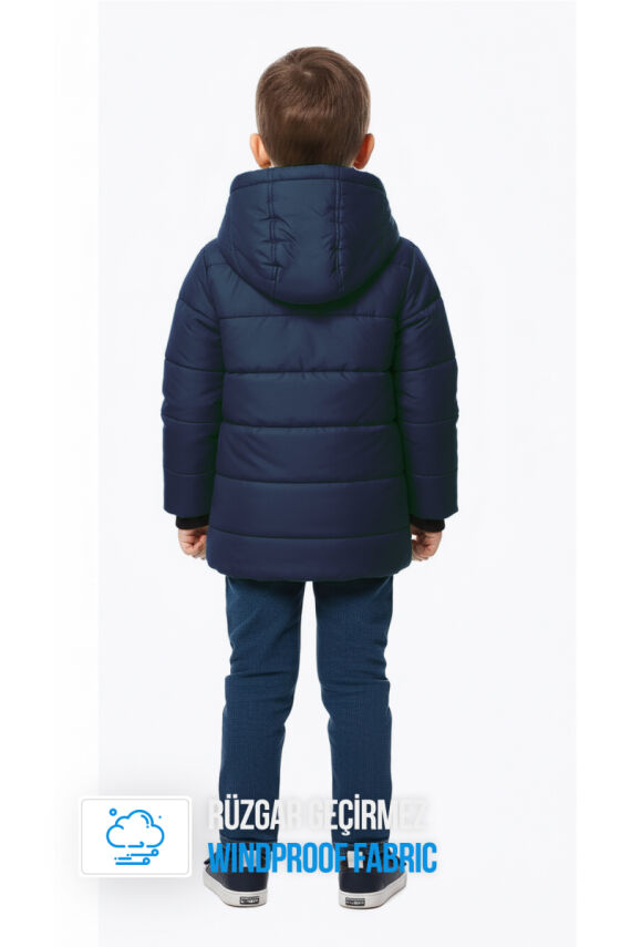 İçi Kürklü Su ve Rüzgar Geçirmez Erkek Çocuk Mont - 16