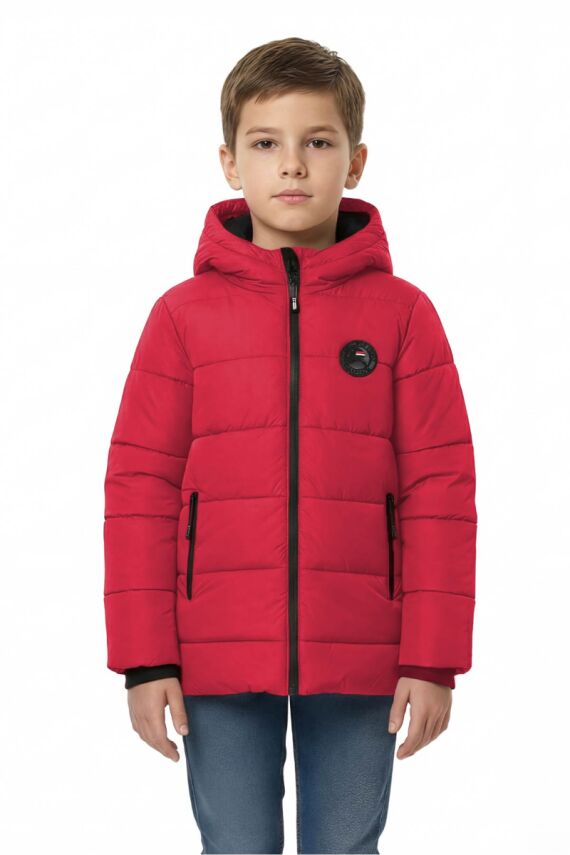 D1fference İçi Kürklü Cepli Kapüşonlu Jel Elyaflı Su ve Rügar Geçirmez Erkek Çocuk Kışlık Mont - 1