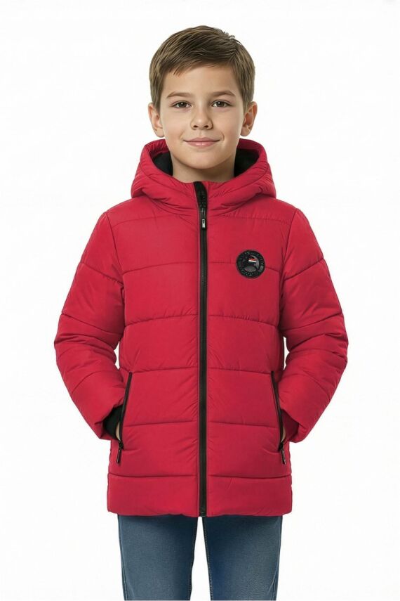 D1fference İçi Kürklü Cepli Kapüşonlu Jel Elyaflı Su ve Rügar Geçirmez Erkek Çocuk Kışlık Mont - 2