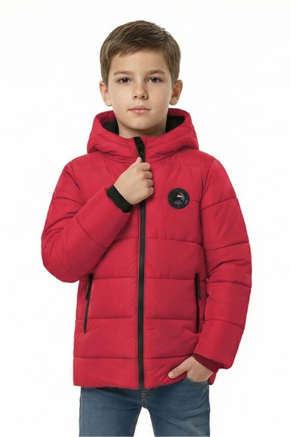 D1fference İçi Kürklü Cepli Kapüşonlu Jel Elyaflı Su ve Rügar Geçirmez Erkek Çocuk Kışlık Mont - 3