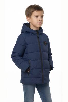 D1fference İçi Kürklü Cepli Kapüşonlu Jel Elyaflı Su ve Rügar Geçirmez Erkek Çocuk Kışlık Mont - 9