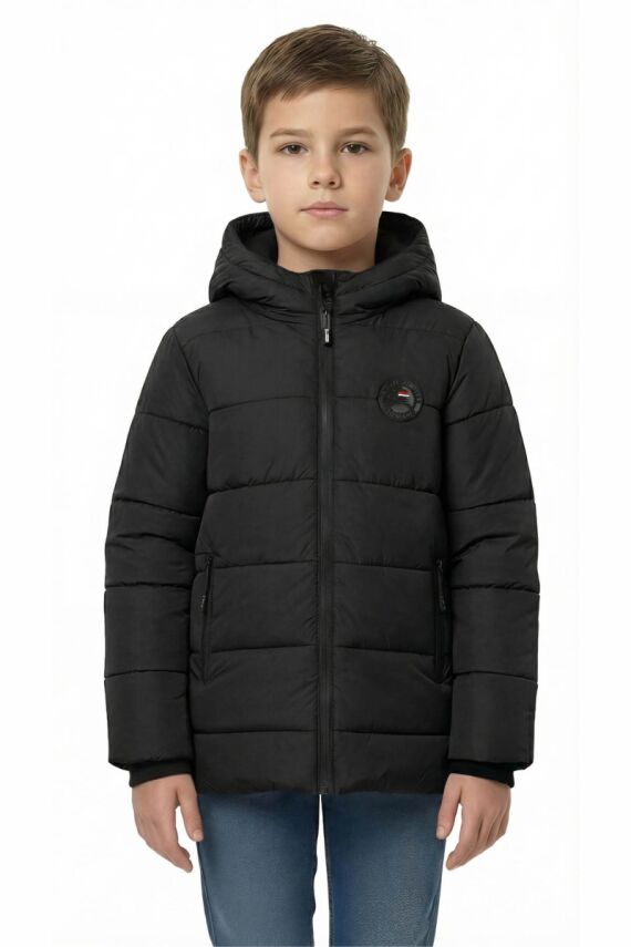 D1fference İçi Kürklü Cepli Kapüşonlu Jel Elyaflı Su ve Rügar Geçirmez Erkek Çocuk Kışlık Mont - 13