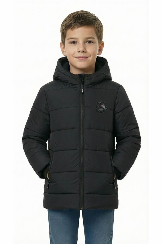 D1fference İçi Kürklü Cepli Kapüşonlu Jel Elyaflı Su ve Rügar Geçirmez Erkek Çocuk Kışlık Mont - 14