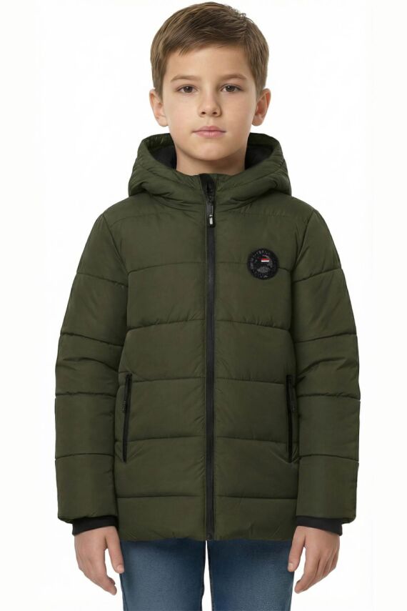 D1fference İçi Kürklü Cepli Kapüşonlu Jel Elyaflı Su ve Rügar Geçirmez Erkek Çocuk Kışlık Mont - 18