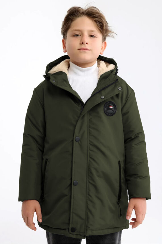 İçi Kürklü Su ve Rüzgar Geçirmez Erkek Çocuk Mont - 2