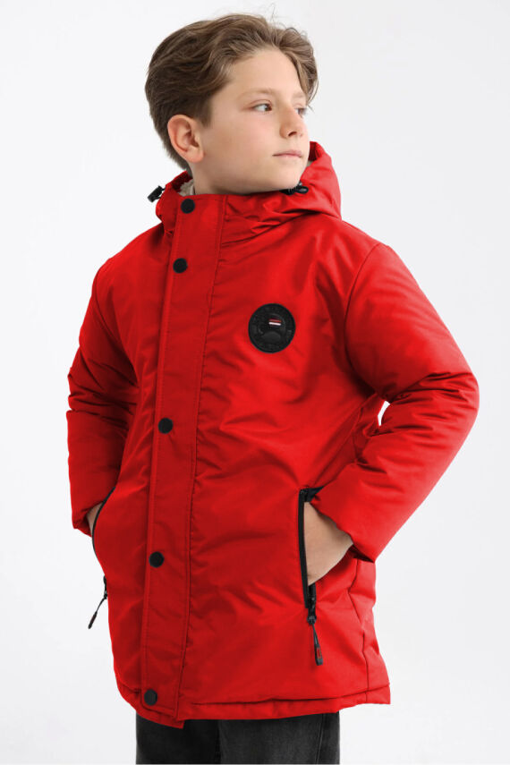 İçi Kürklü Su ve Rüzgar Geçirmez Erkek Çocuk Mont - 8