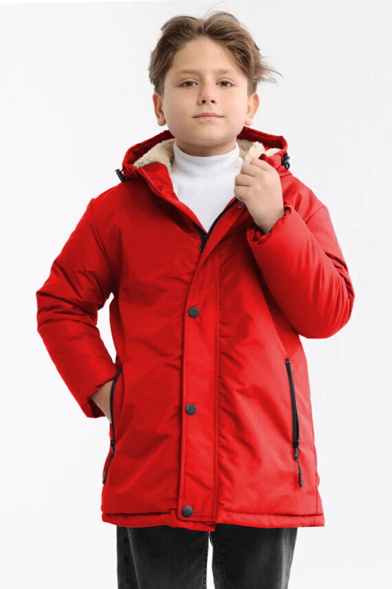 İçi Kürklü Su ve Rüzgar Geçirmez Erkek Çocuk Mont - 9