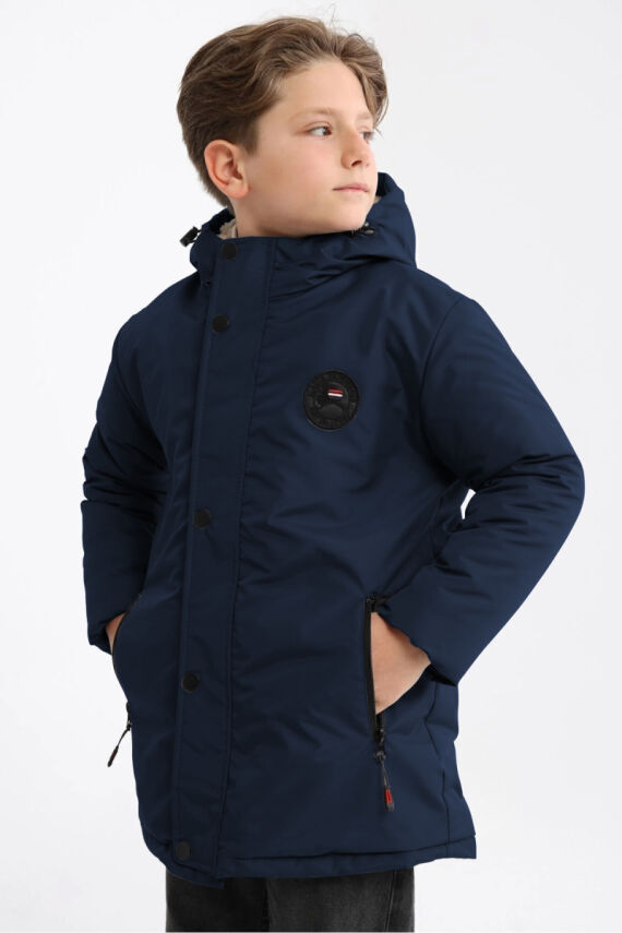 İçi Kürklü Su ve Rüzgar Geçirmez Erkek Çocuk Mont - 15