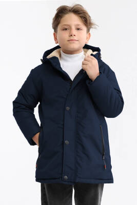 İçi Kürklü Su ve Rüzgar Geçirmez Erkek Çocuk Mont - 14