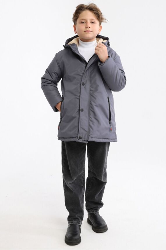 İçi Kürklü Su ve Rüzgar Geçirmez Erkek Çocuk Mont - 28