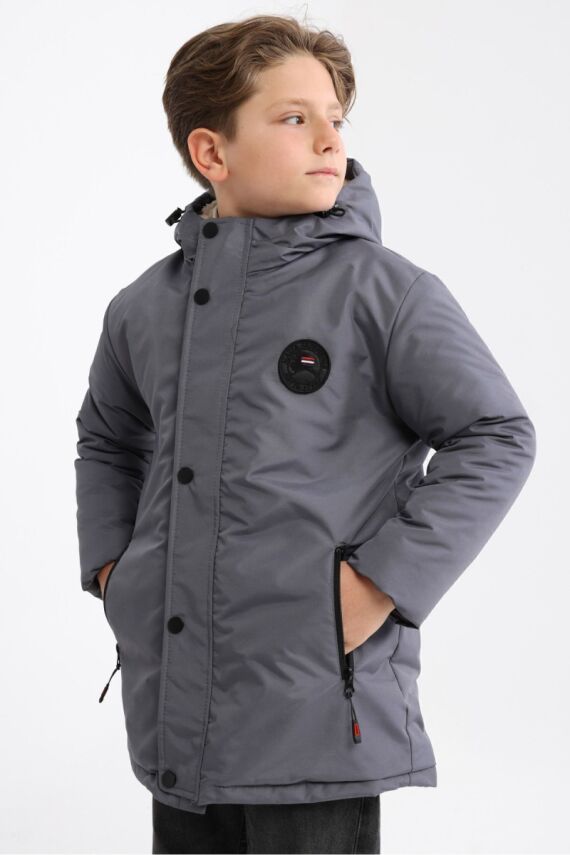 İçi Kürklü Su ve Rüzgar Geçirmez Erkek Çocuk Mont - 25