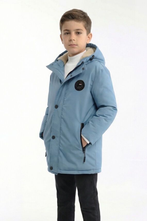 D1fference İçi Kürklü Cepli Kapüşonlu Jel Elyaflı Su ve Rügar Geçirmez Erkek Çocuk Kışlık Mont - 31